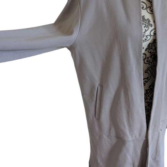 Fig Trailhead Blazer Career Effortless Professional Mature Women M Grey Pockets - Picture 8 of 14